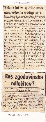 Uvajanje naravoslovno-matematičnega programa splošna smer (iz časopisa Delo)