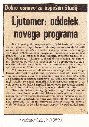Uvajanje naravoslovno-matematičnega programa splošna smer (iz časopisa Delo)